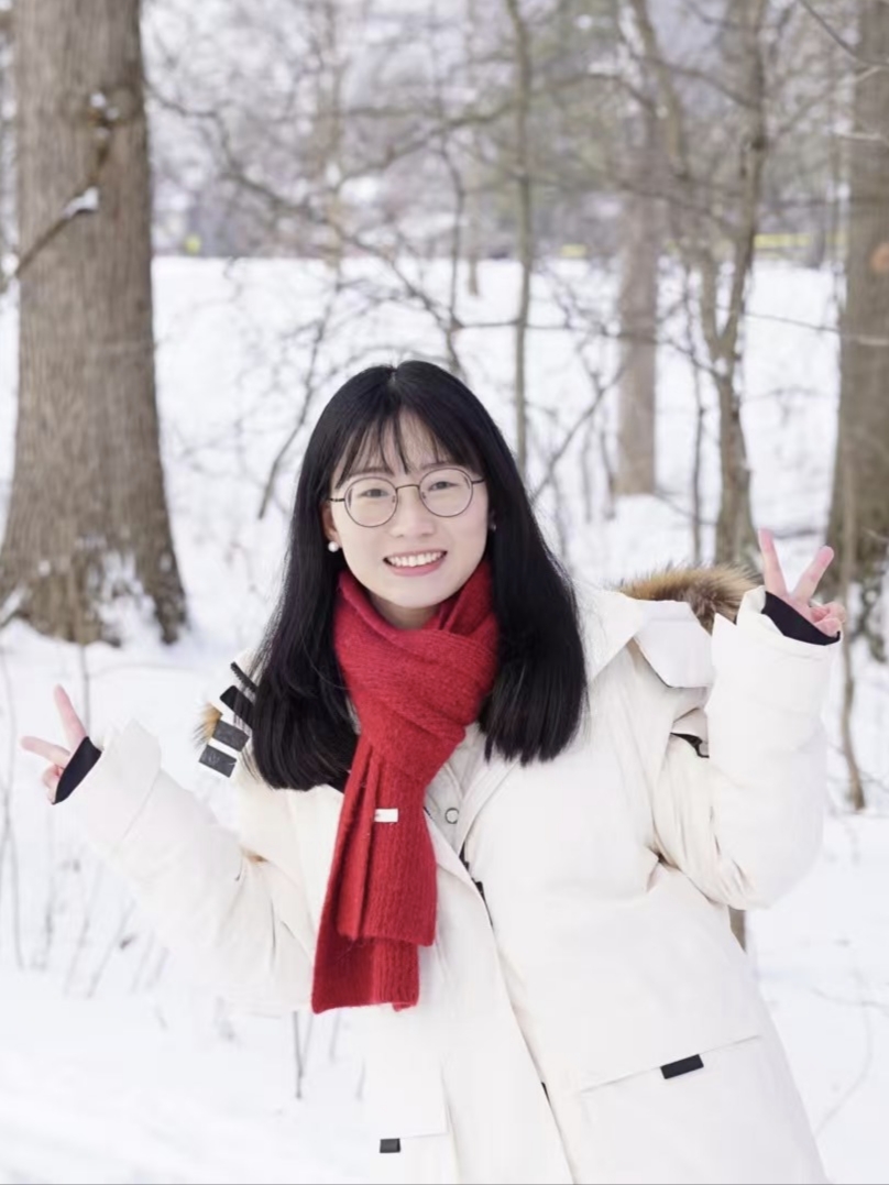 Jiawei Chu in a snowy landscape
